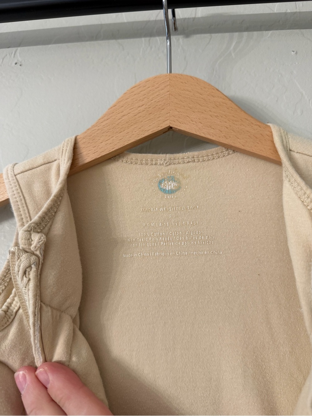 Dreamland Baby Beige Weighted Sleep Sack - Picture 3 of 3